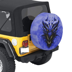 Blue Shadow Dragon Spare Tire Cover (Medium) (16")