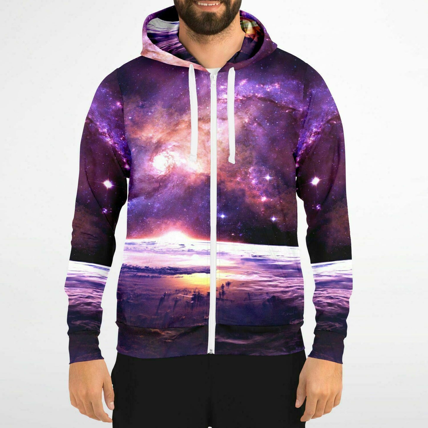 Purple Space Zip Up Hoodie