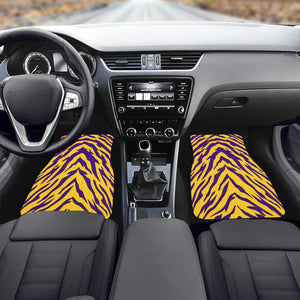 Purple and Gold Tiger Stripe Front Floor Mats (2pcs)