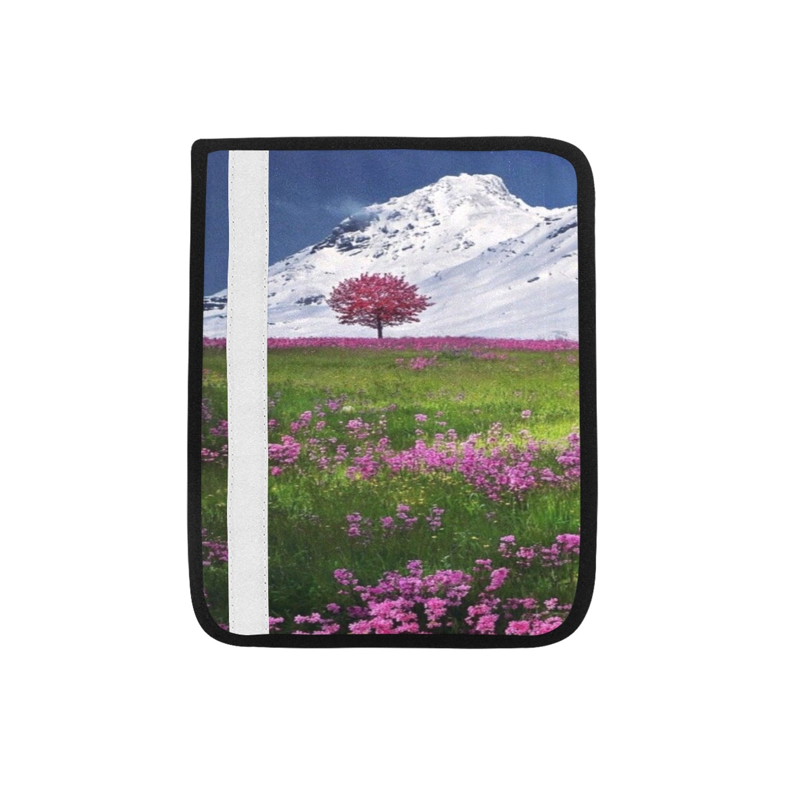 Mountains and Flowers Car Seat Belt Cover 7" x 12.6"