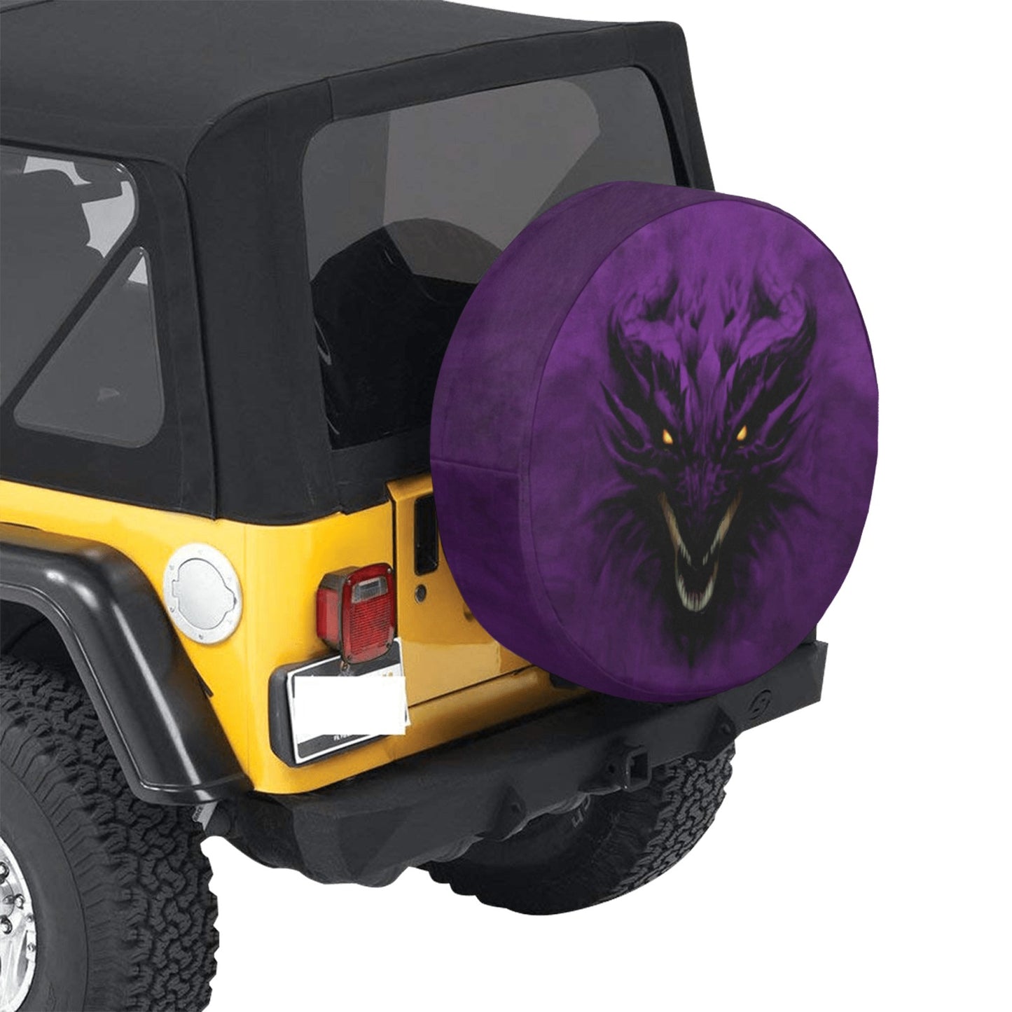 Purple Shadow Dragon Spare Tire Cover (Small) (15")