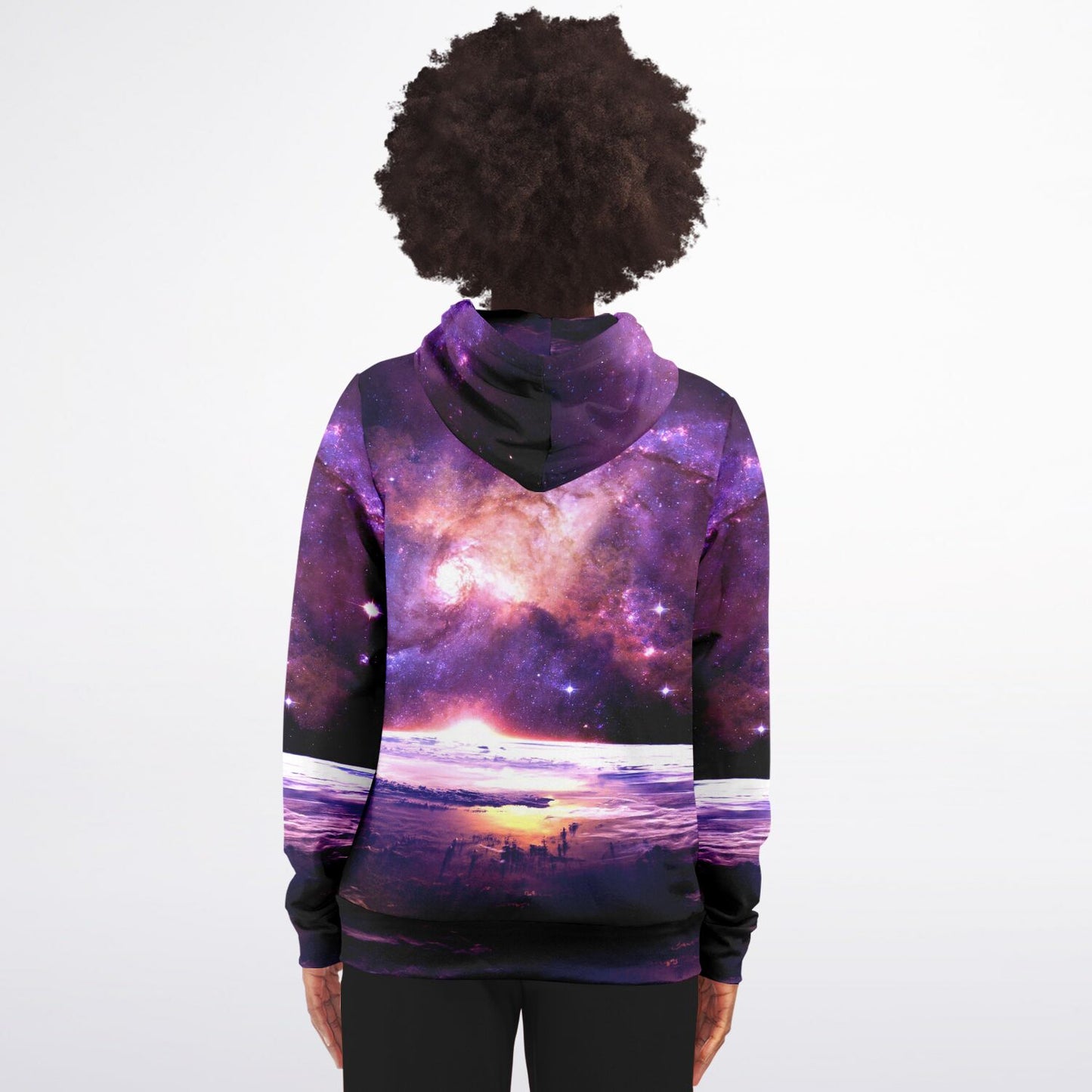 Purple Space Zip Up Hoodie