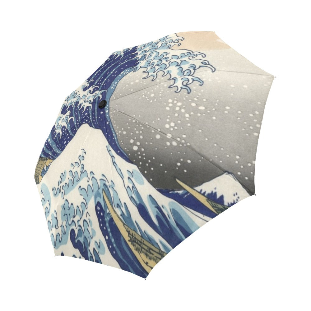 Great Wave Automatic Foldable Umbrella