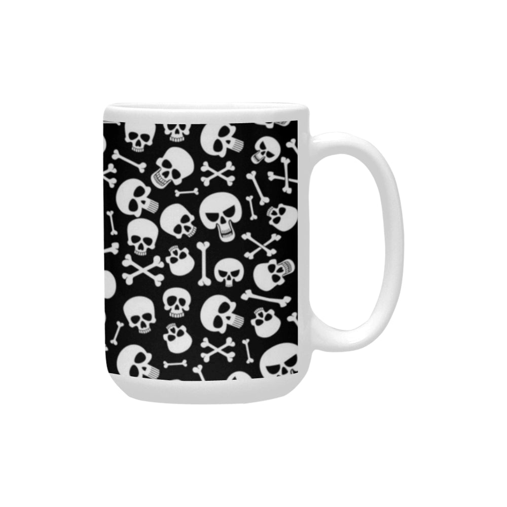 Skulls and Crossbones 15 Oz Ceramic Mug Ceramic Mug (Made In USA)