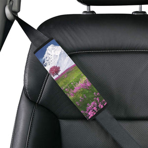 Mountains and Flowers Car Seat Belt Cover 7" x 8.5"