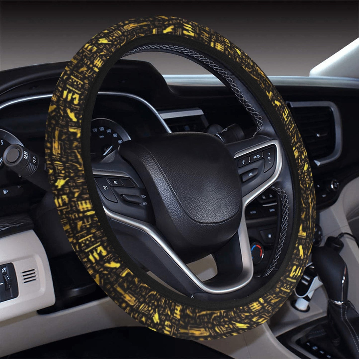 Drive Like an Egyptian Steering Wheel Cover with Elastic Edge