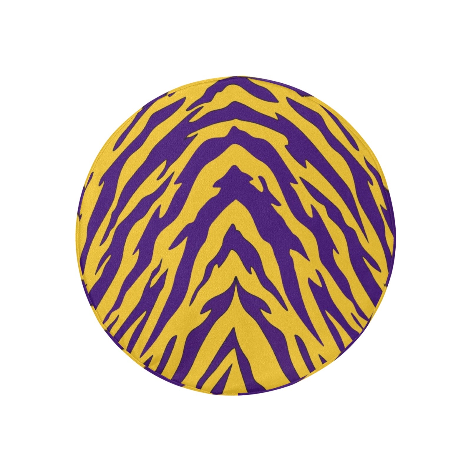 Purple and Gold Tiger Stripe Spare Tire Cover (Small) (15")