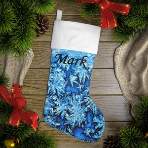 Blue Frosty Personalized Holiday Stocking