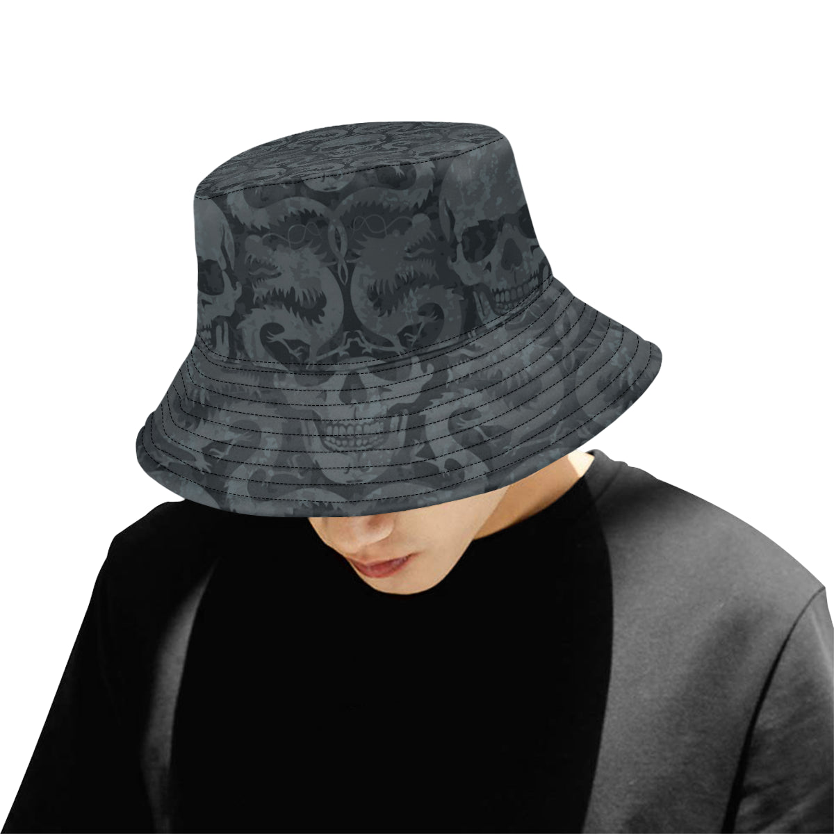 Dragons & Skulls Retro Bucket Hat