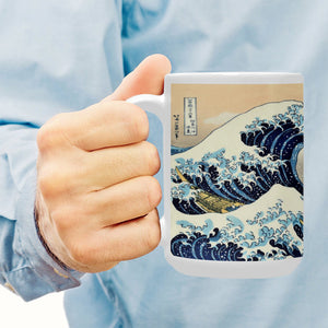 Great Wave off Kanagawa 15 Oz Ceramic Mug Ceramic Mug (Made In USA)