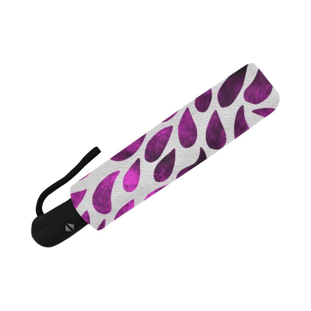 Abstract Pink Flower Petals Automatic Foldable Umbrella