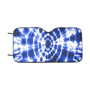 Blue Shibori Tie Dye Auto Sun Shade 55" x 29.53"