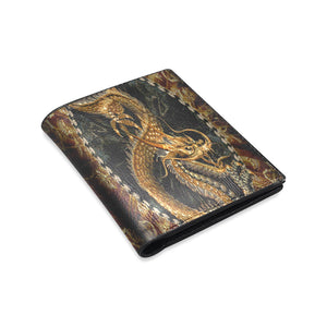 Dragon Emblazoned Men's Leather Wallet