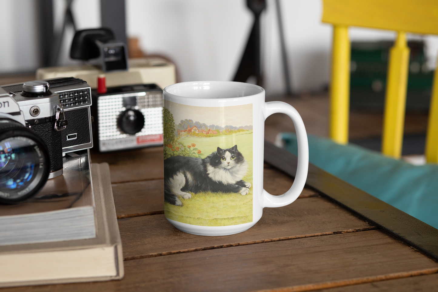 Blissful Feline 15 Oz Ceramic Mug Ceramic Mug (Made In USA)