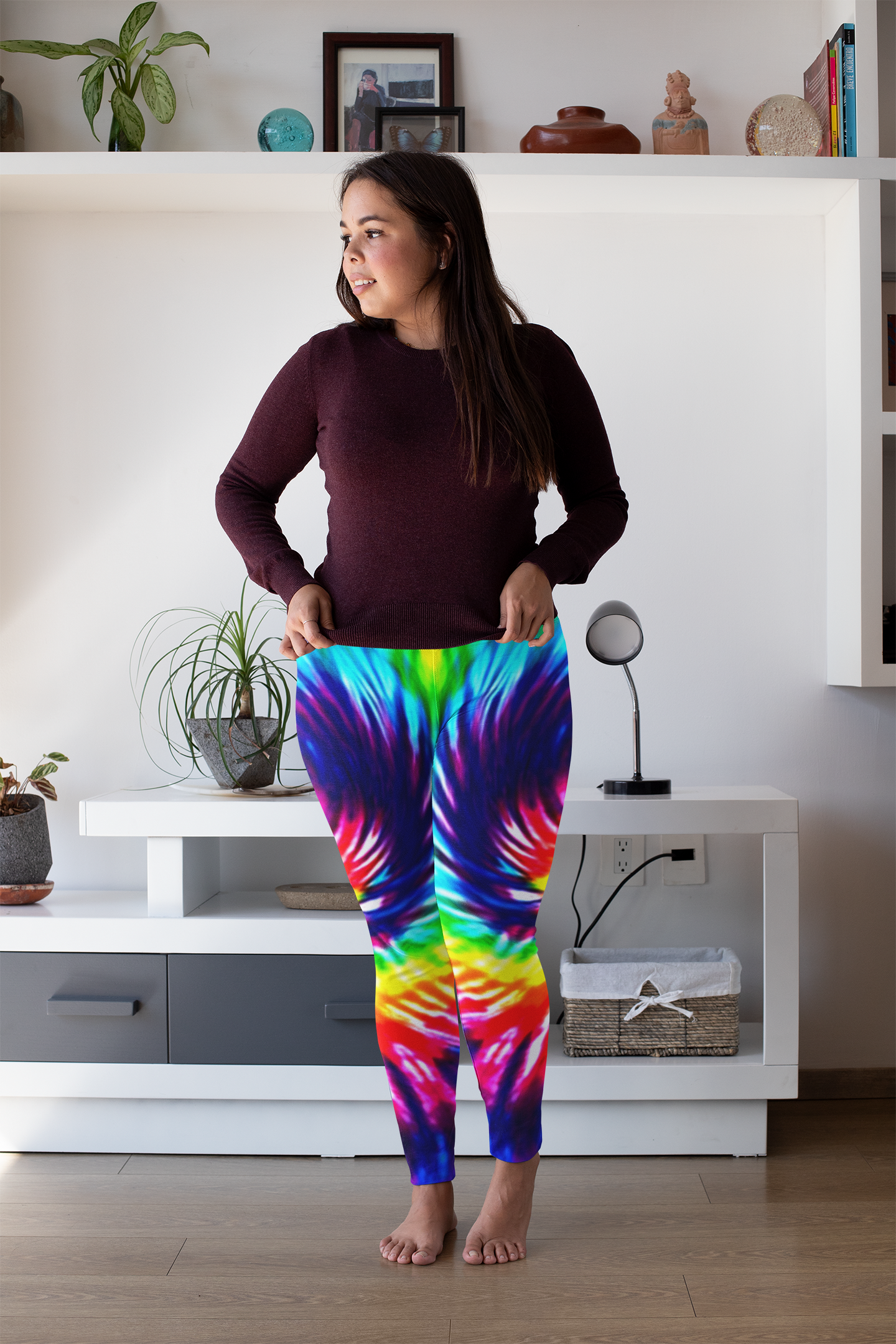 Bright Tie Dye Plus Size Leggings