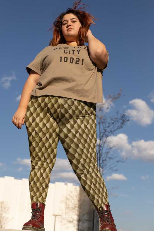 Bronze Scale Plus Size Leggings