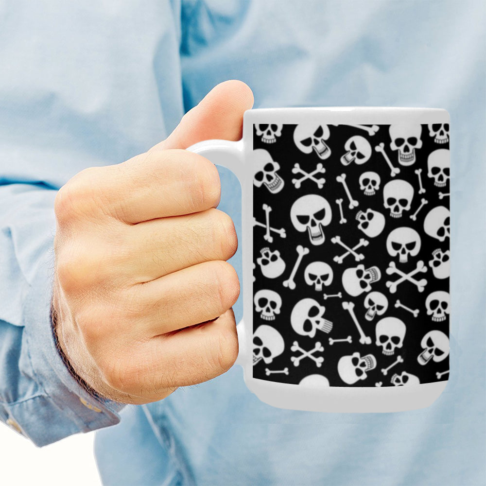 Skulls and Crossbones 15 Oz Ceramic Mug Ceramic Mug (Made In USA)