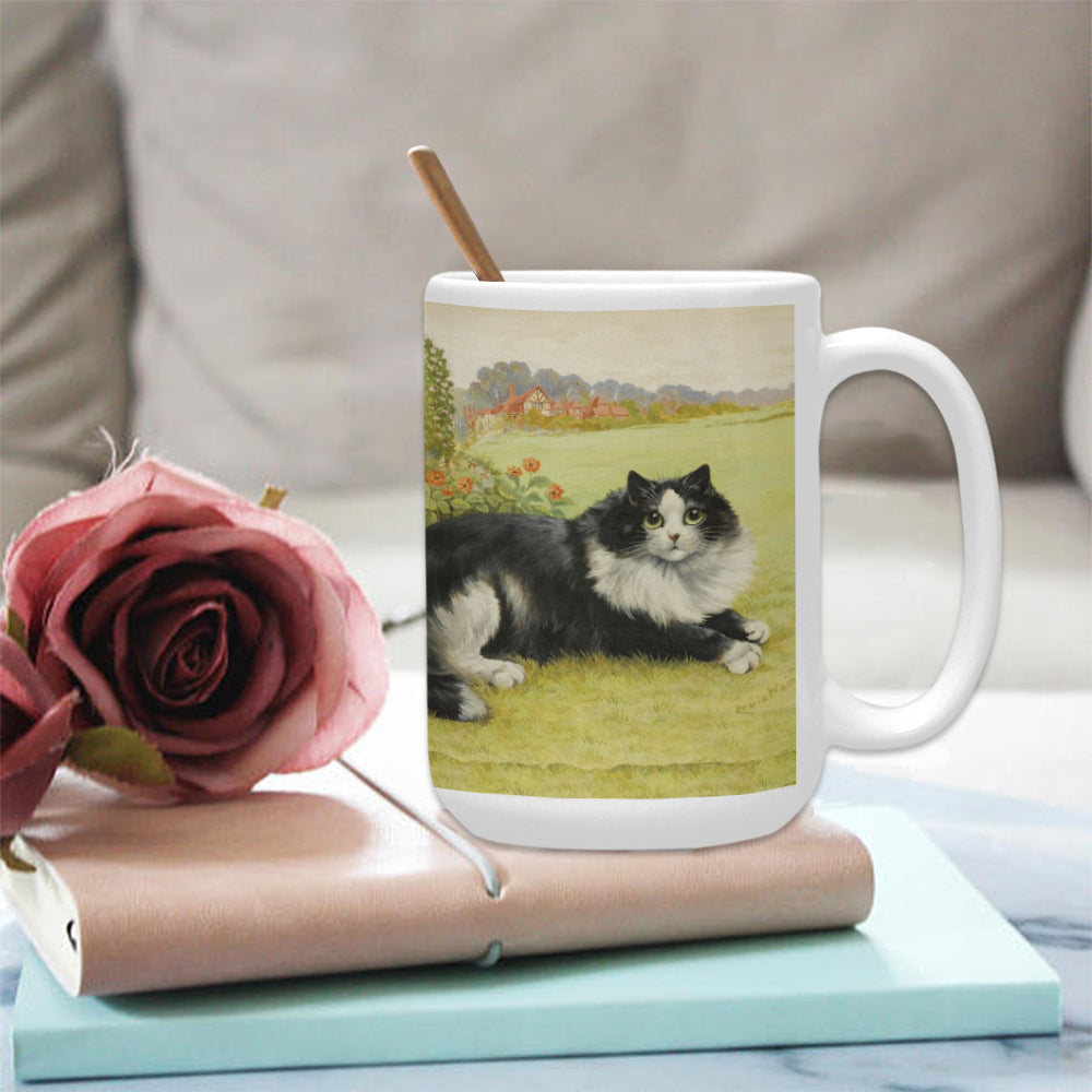 Blissful Feline 15 Oz Ceramic Mug Ceramic Mug (Made In USA)