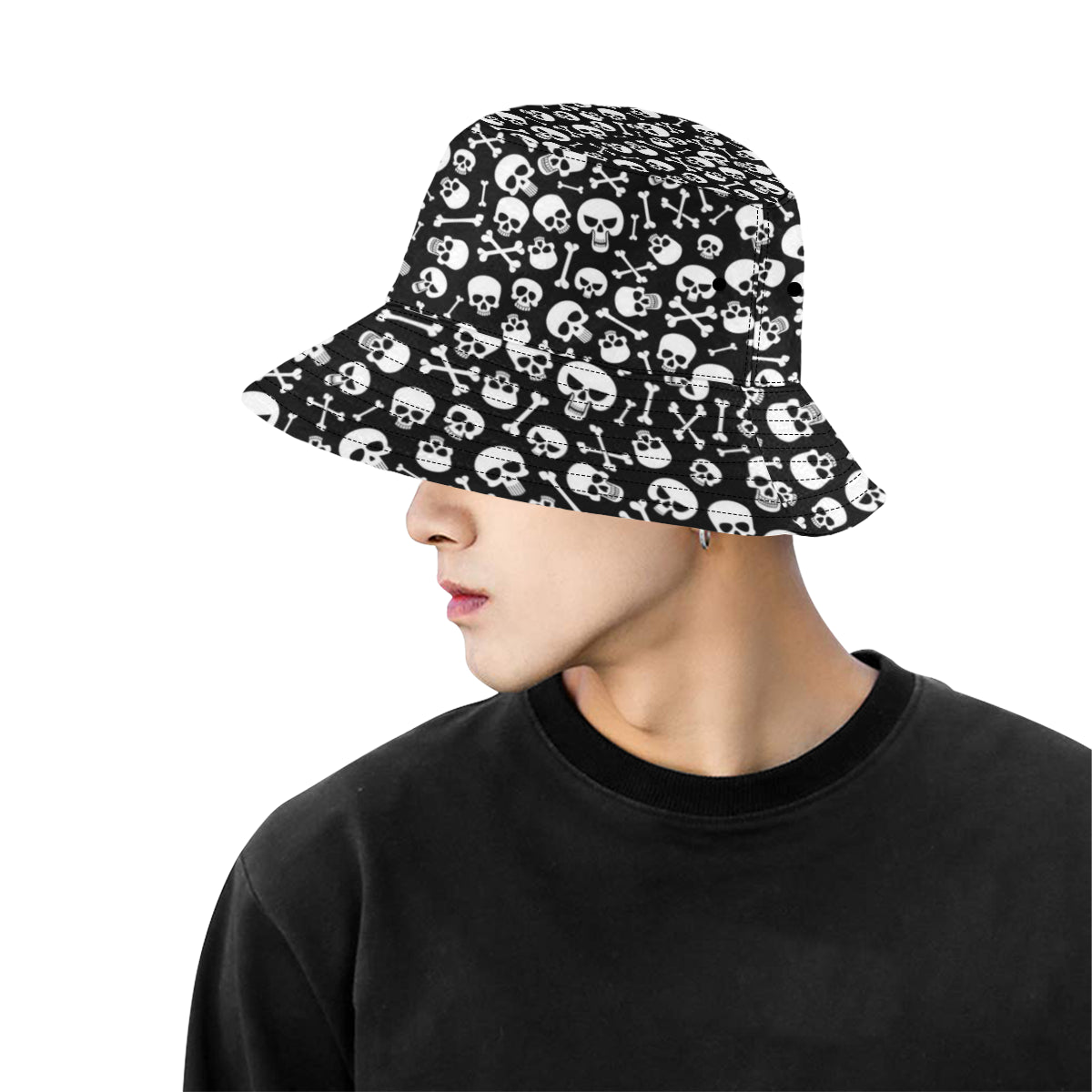 Skulls & Crossbones Retro Bucket Hat