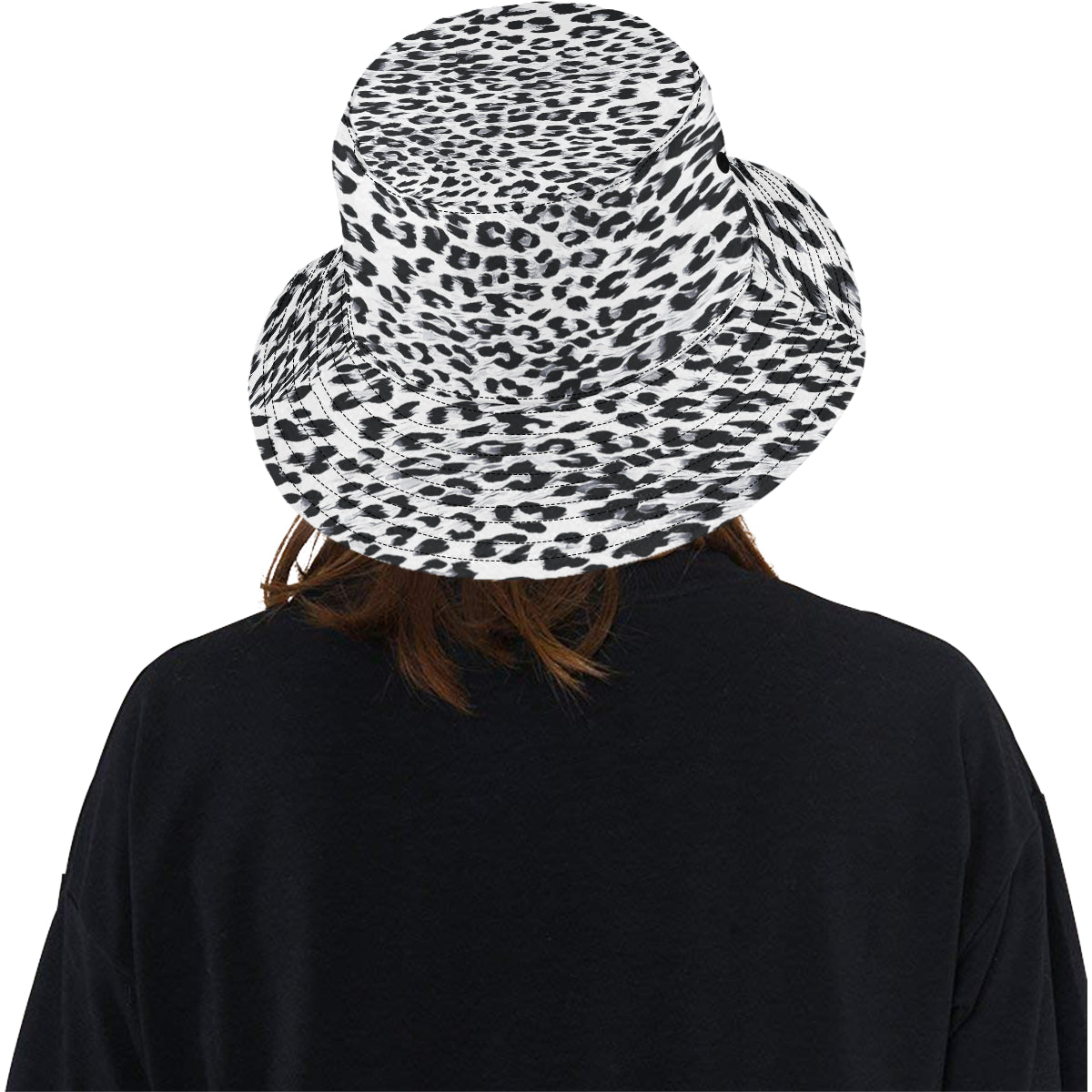 Snow Leopard Print Bucket Hat