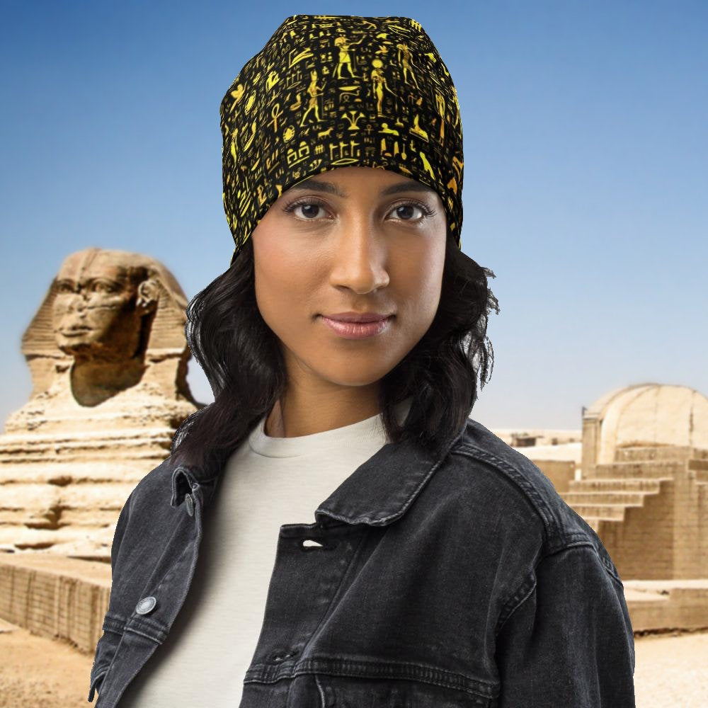 Egyptian Hieroglyphs Beanie