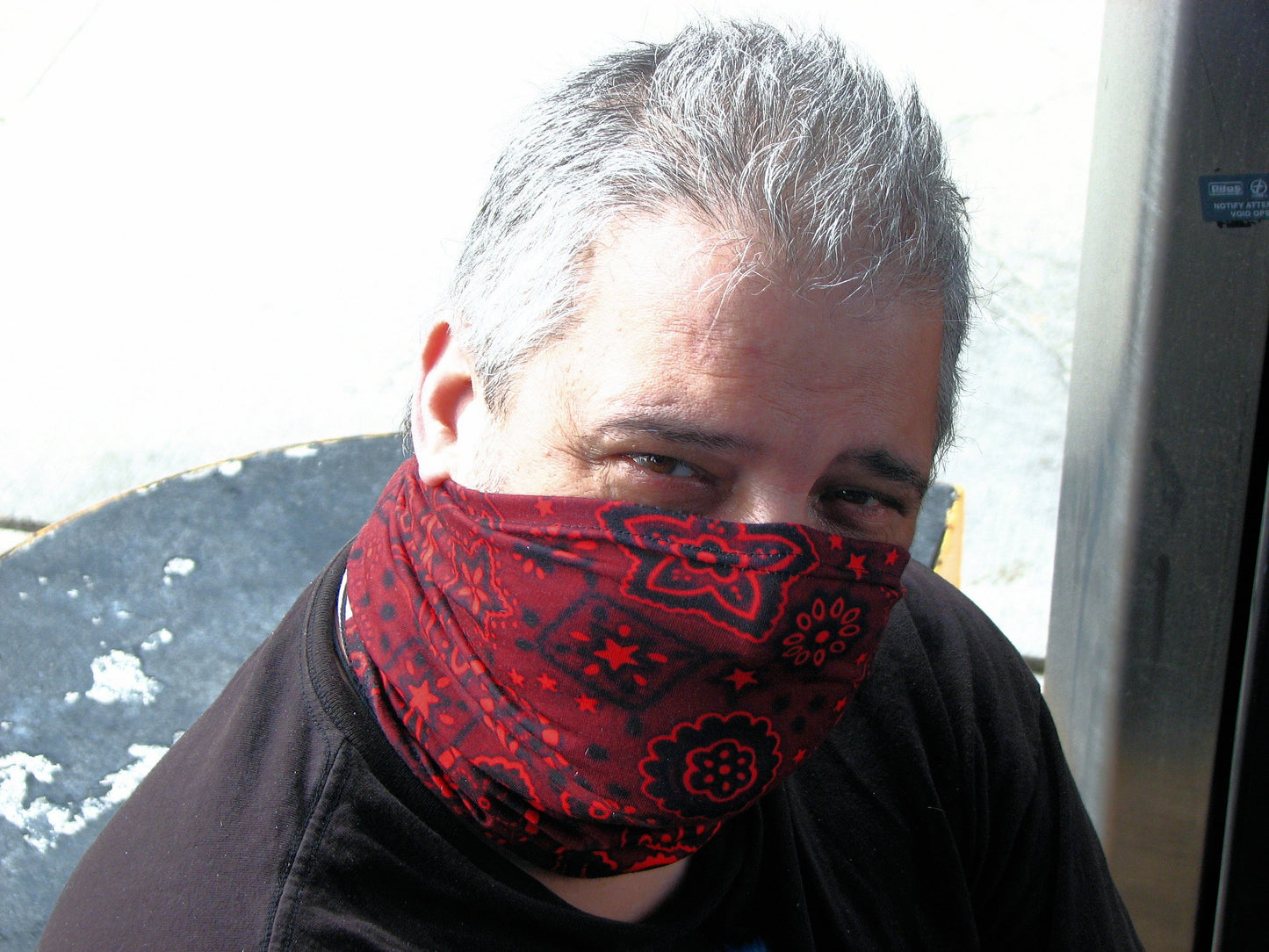 Crimson Bandanna Neck Gaiter