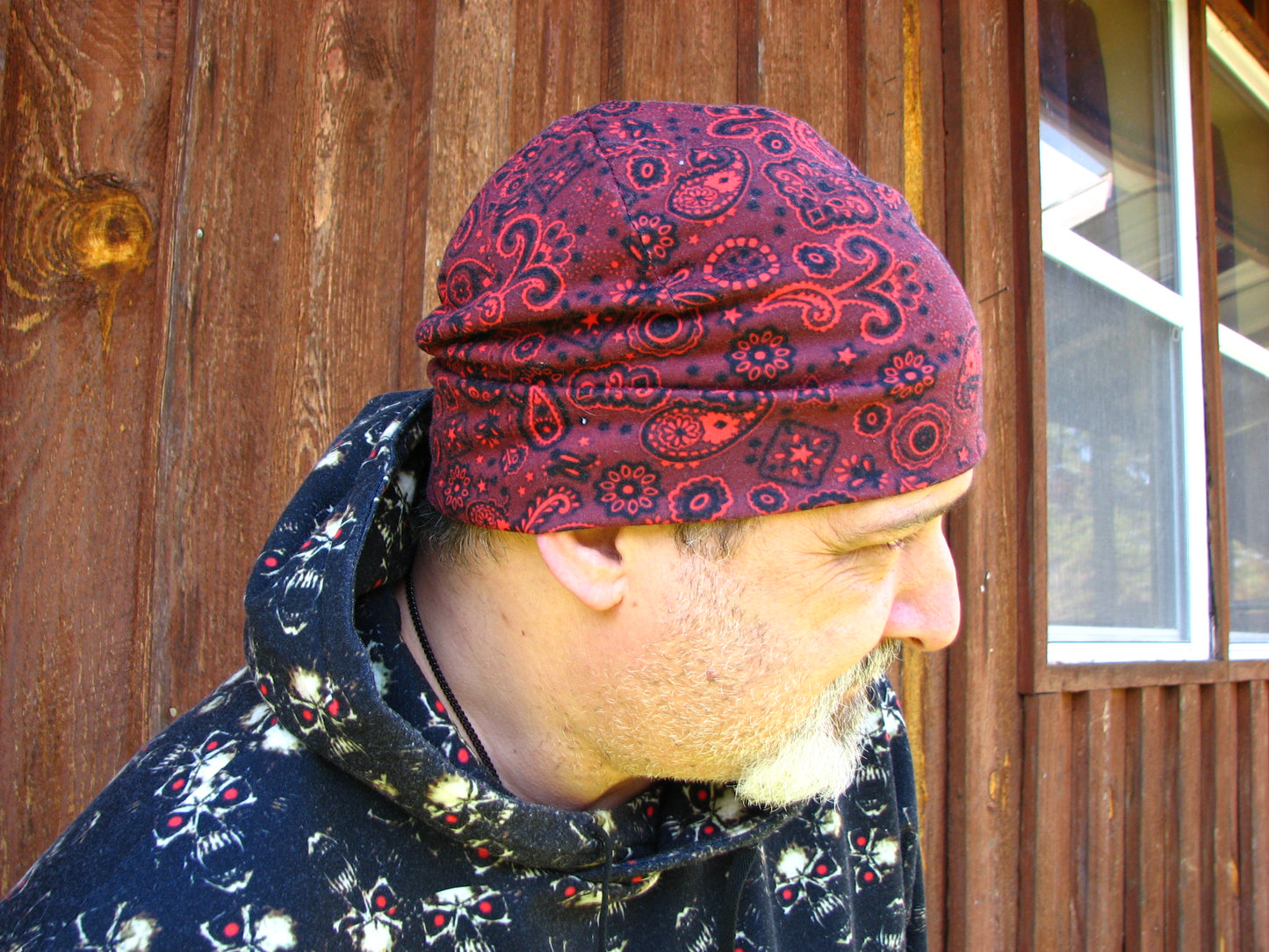 Crimson Bandanna Beanie