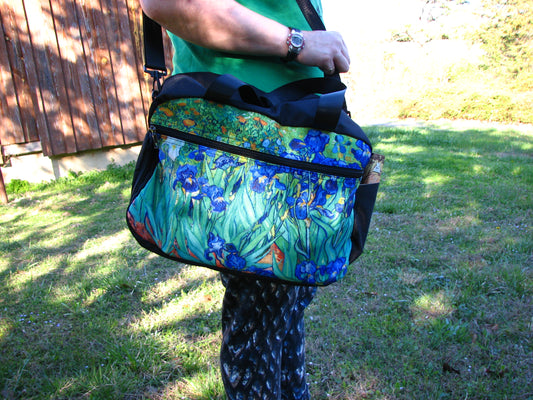 Irises by van Gogh Tote and Cross-body Travel Bag