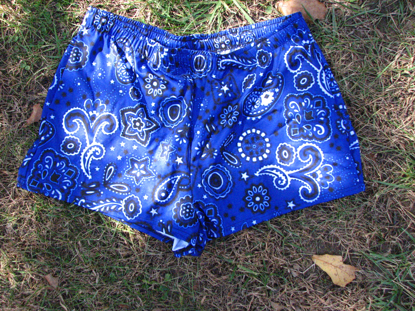 Blue Bandanna Women's Short Shorts