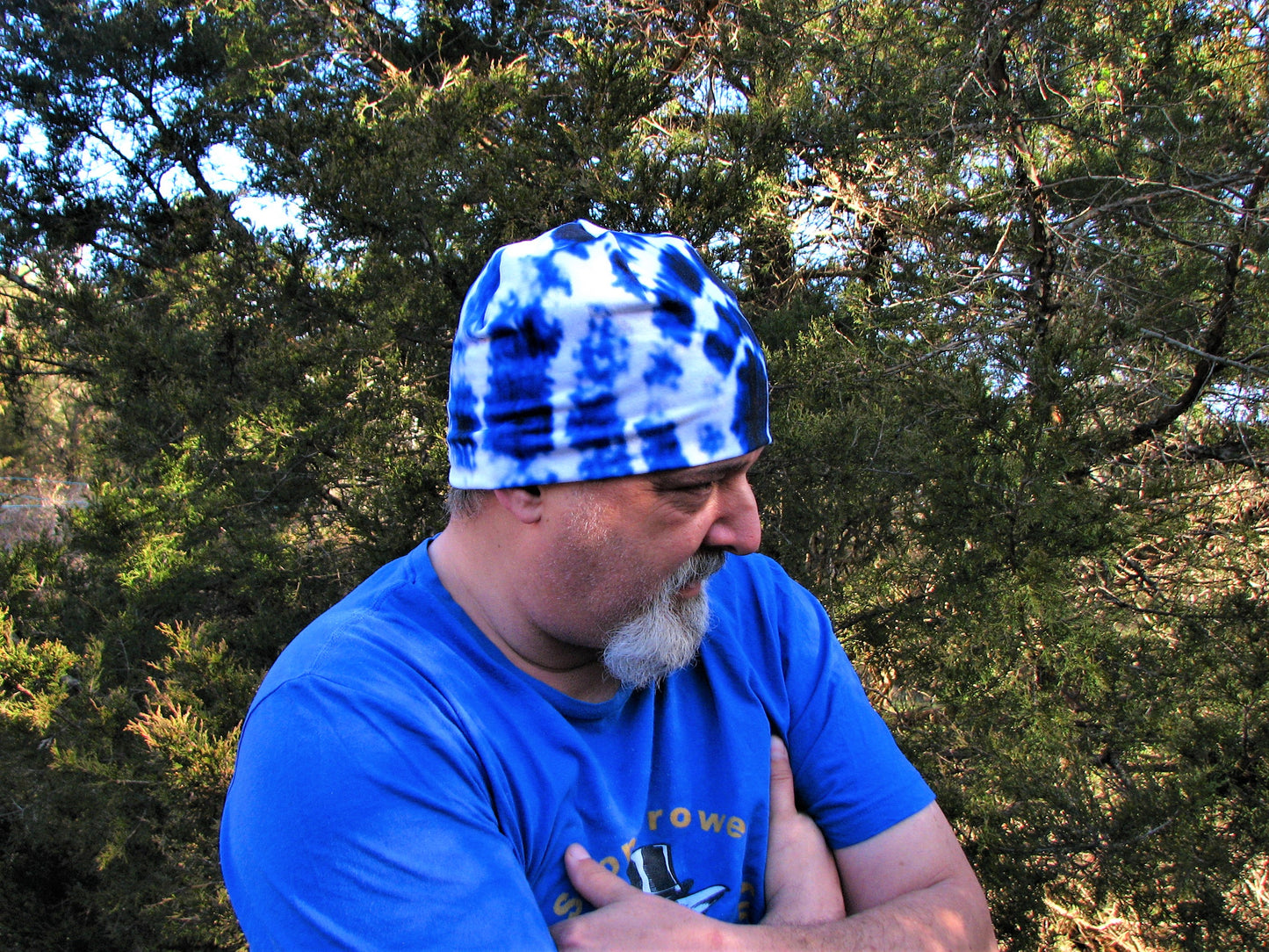 Royal Blue Shibori Beanie