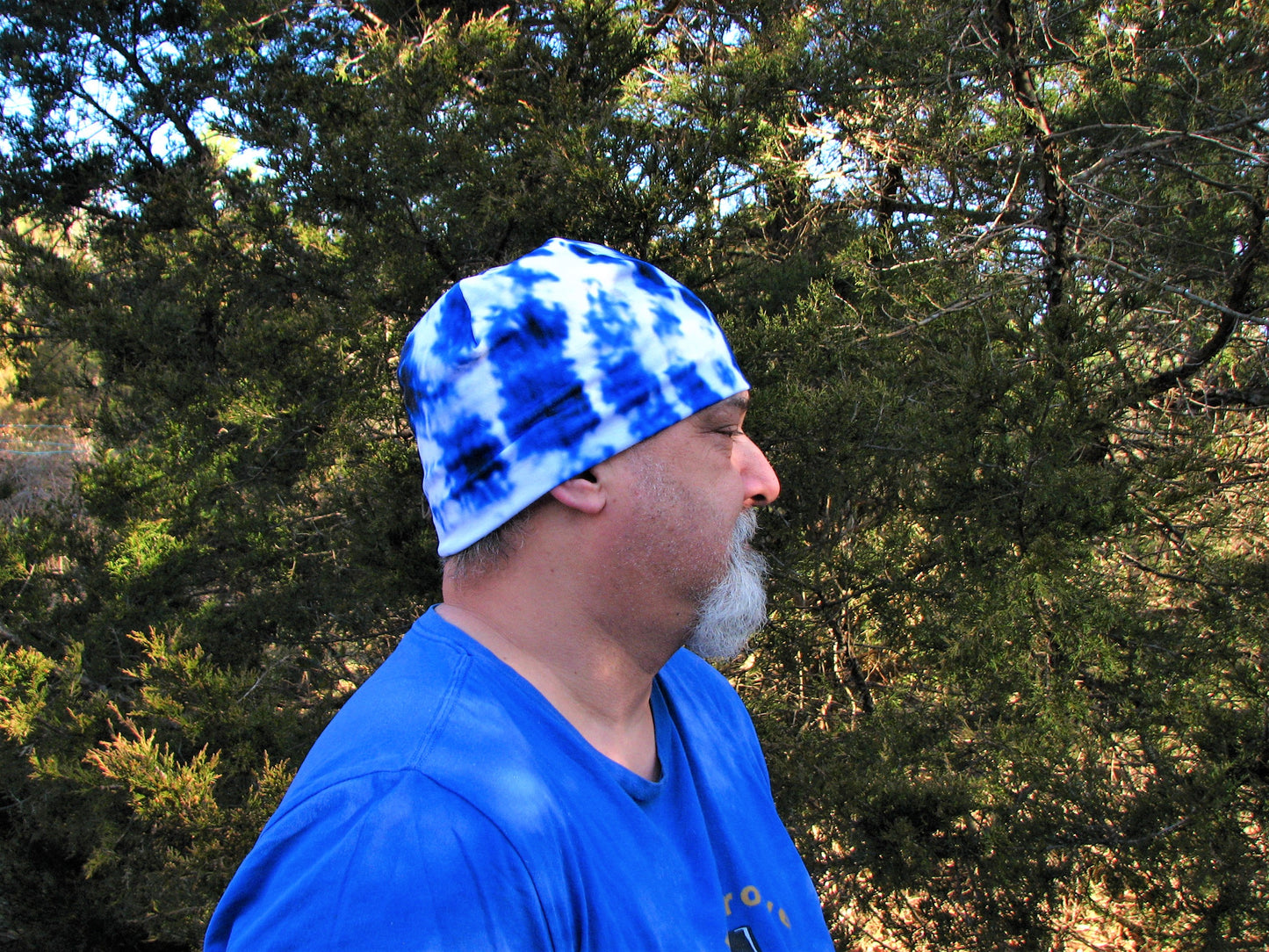 Royal Blue Shibori Beanie