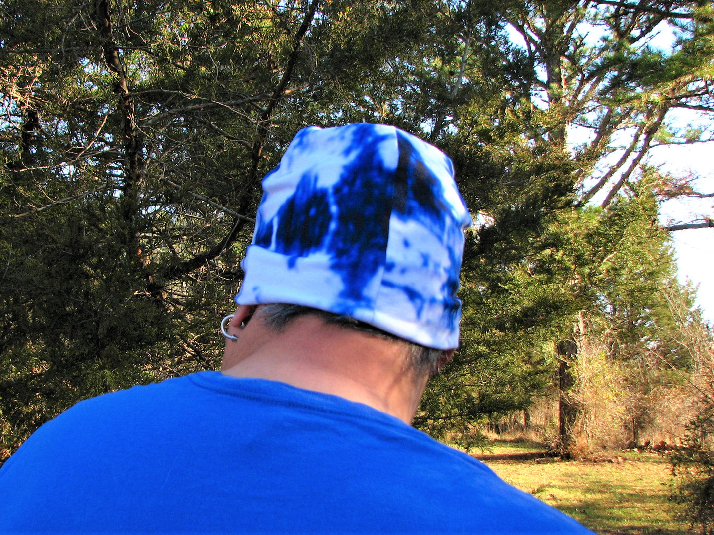 Royal Blue Shibori Beanie