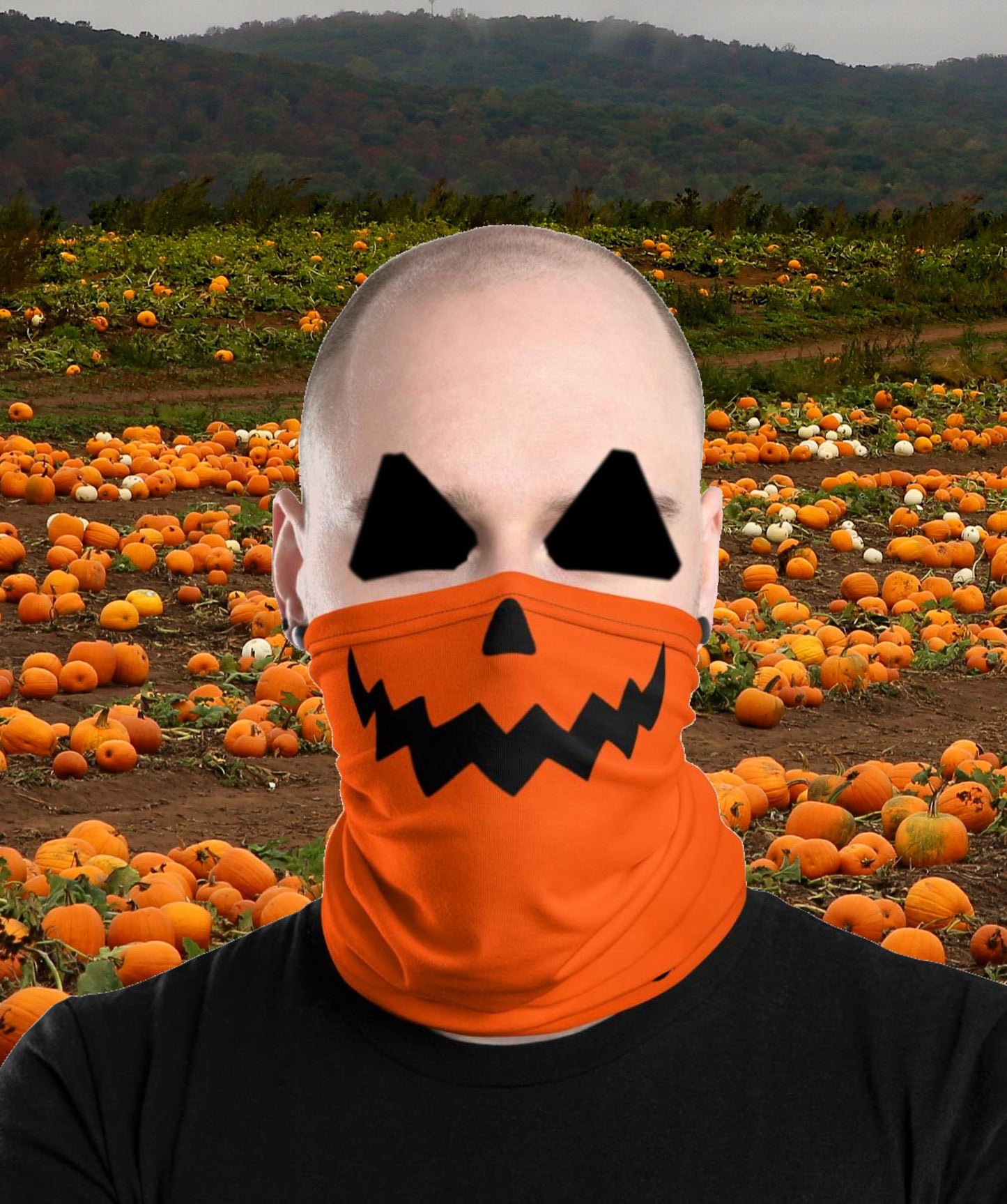 Pumpkin Face Neck Gaiter & Gone Batty Headband