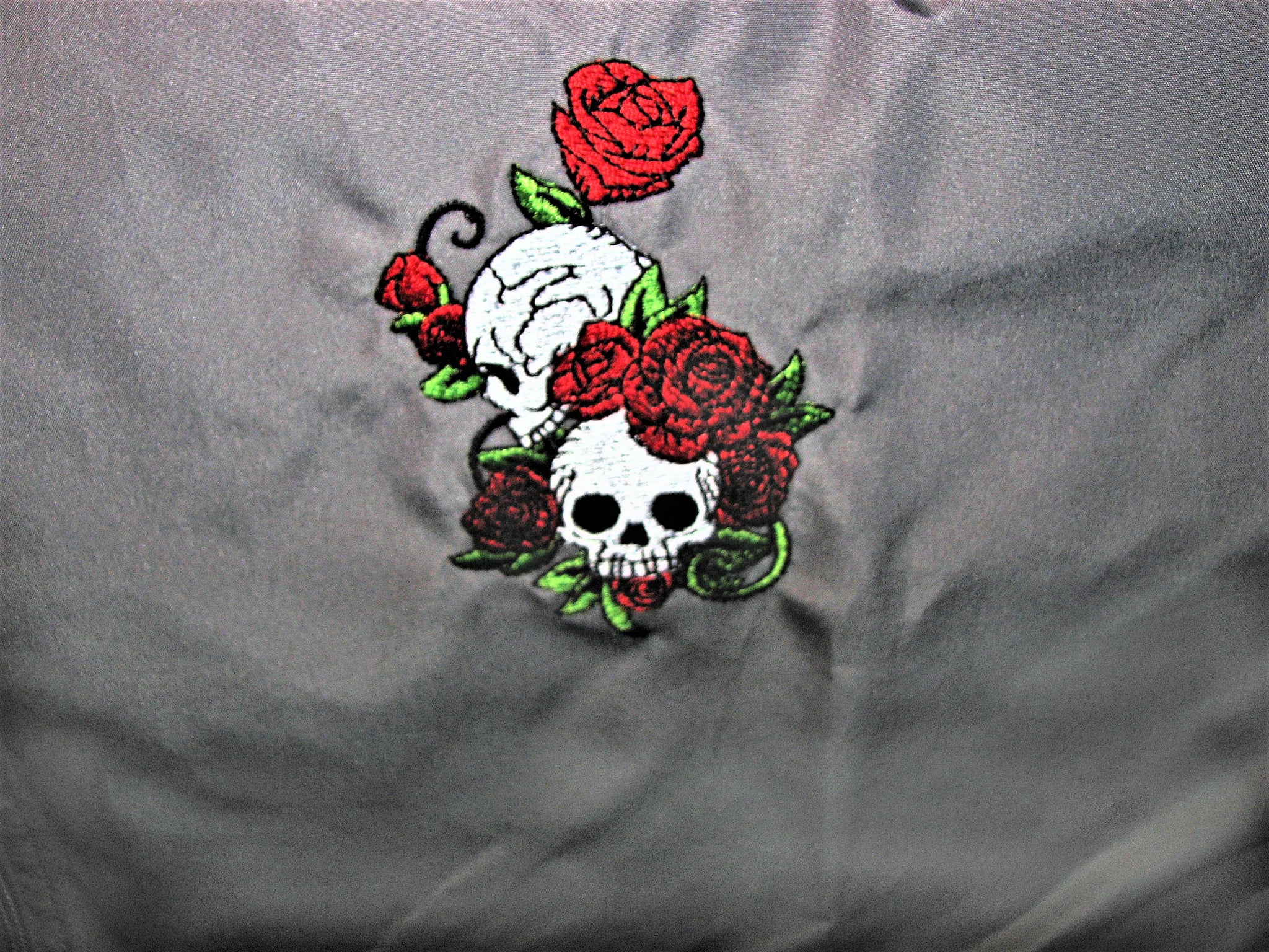 Skulls & Roses Embroidered Champion Packable Jacket