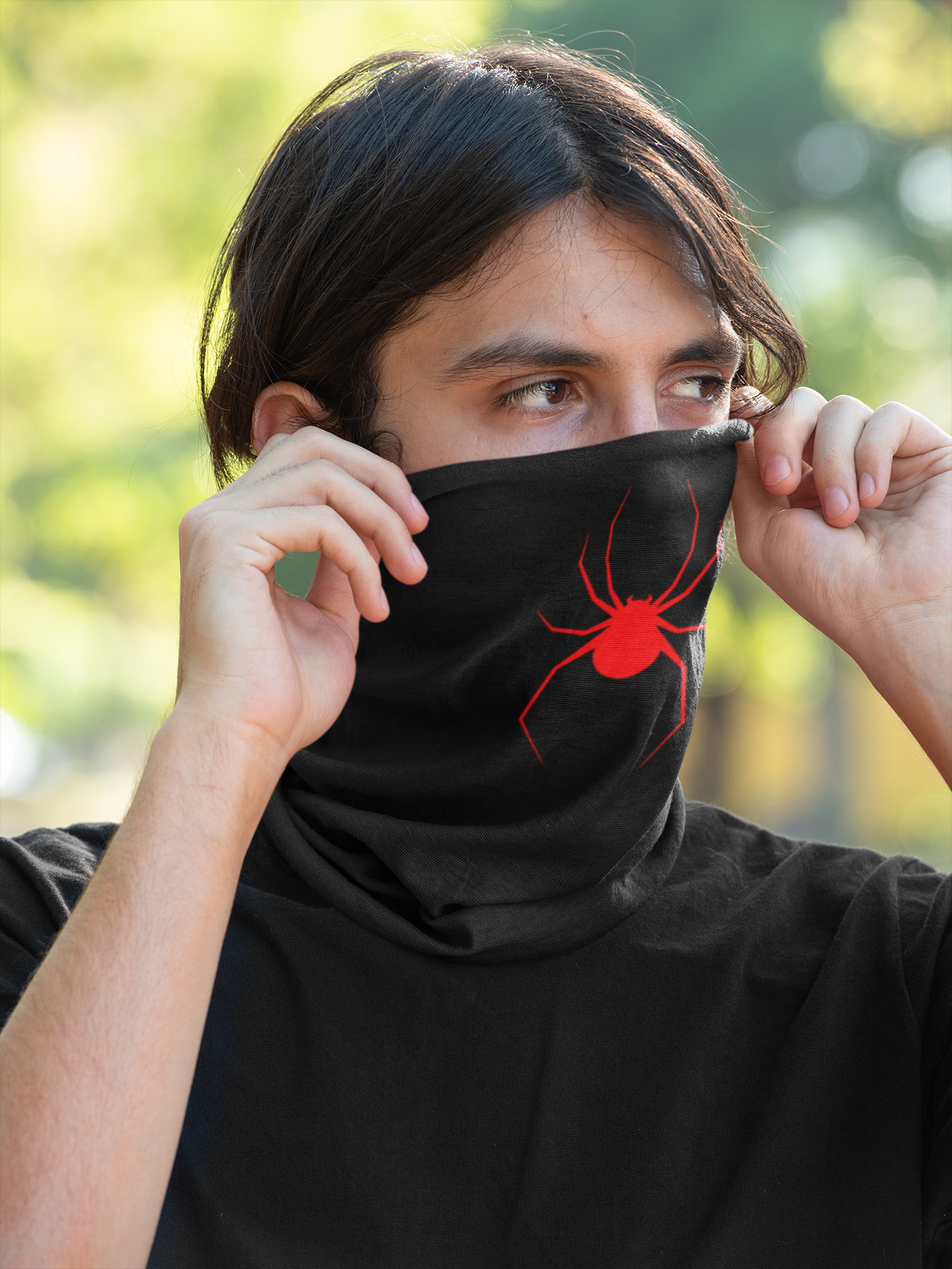 Crimson Spider Neck Gaiter