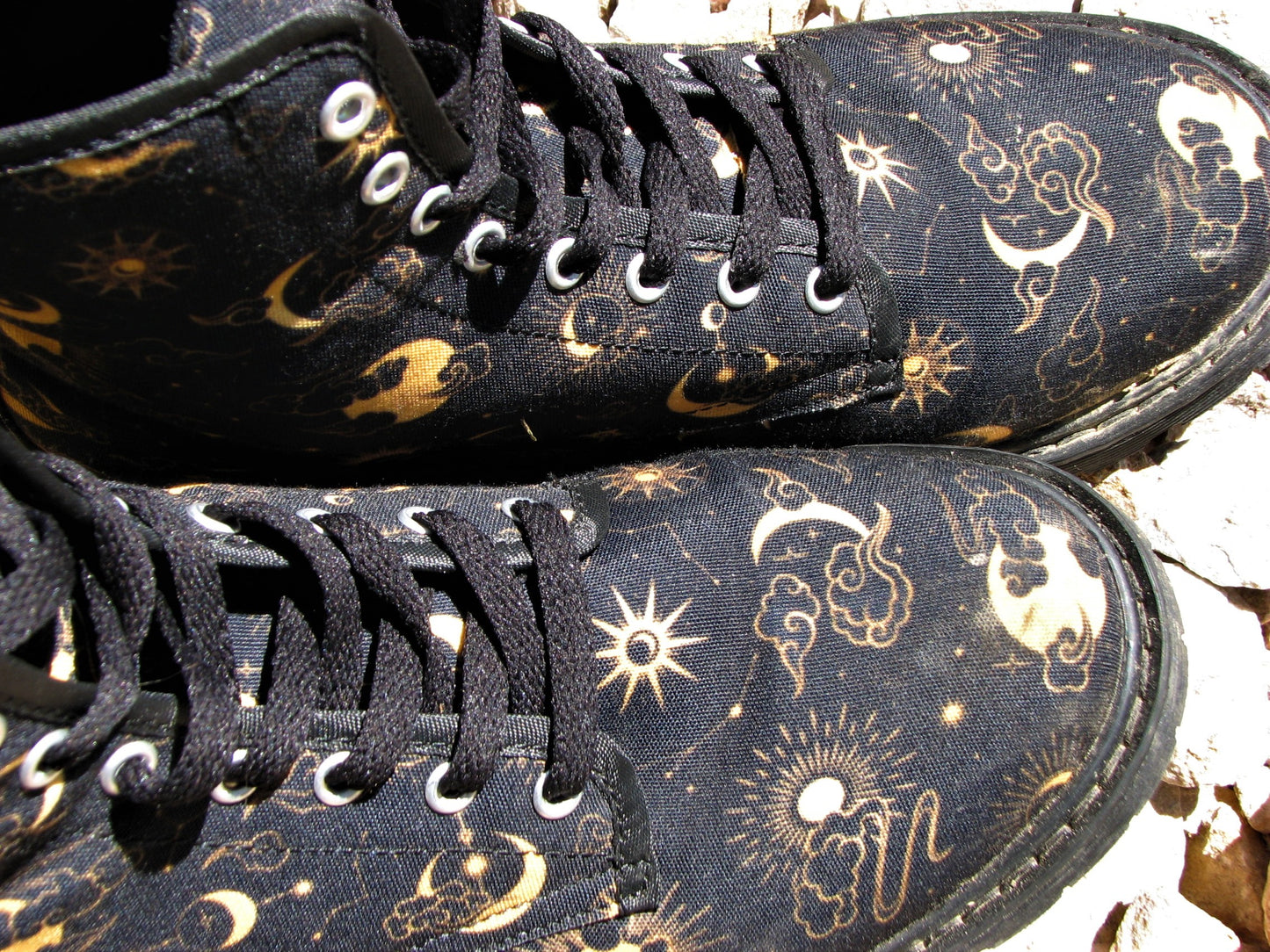 Sun and Moon Women's Canvas Boots