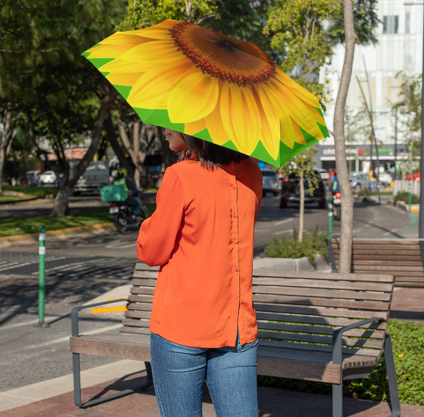 Sunflower Automatic Foldable Umbrella