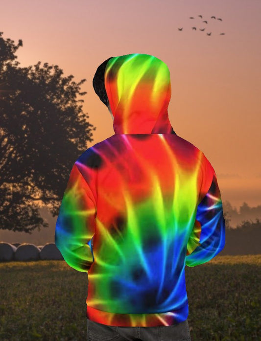 Vibrant Tie Dye Unisex Pullover Hoodie