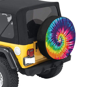 Rainbow Tie Dye Spare Tire Cover (Small) (15")