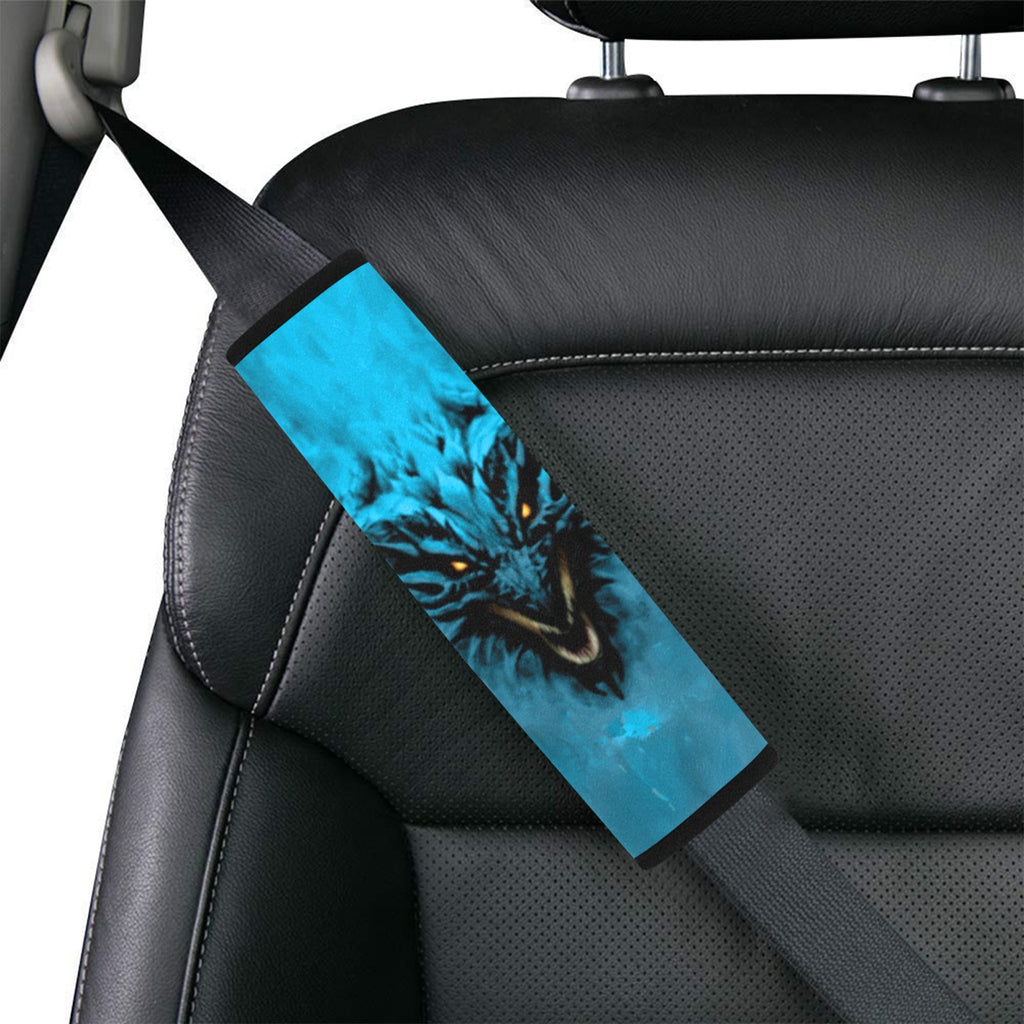 Aqua Shadow Dragon Seat Belt Cover 7" x 10"