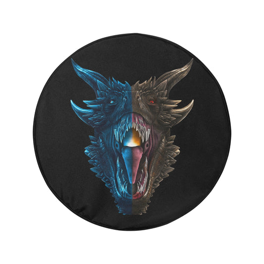 Roaring Dragon in the Dark Spare Tire Cover (Large)(17")