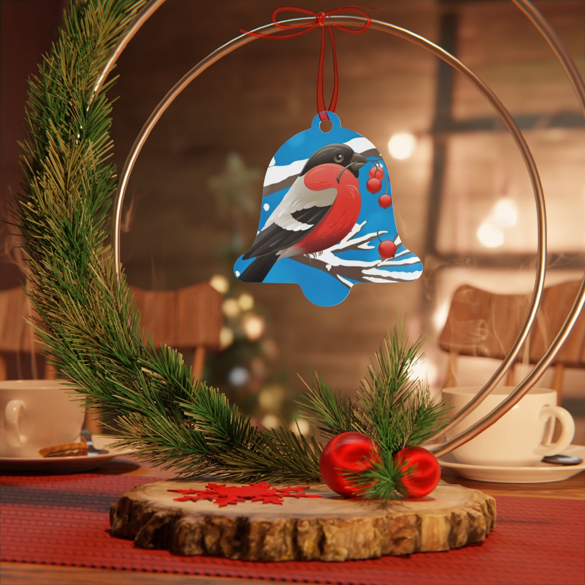 Christmas Birdy Metal Ornament