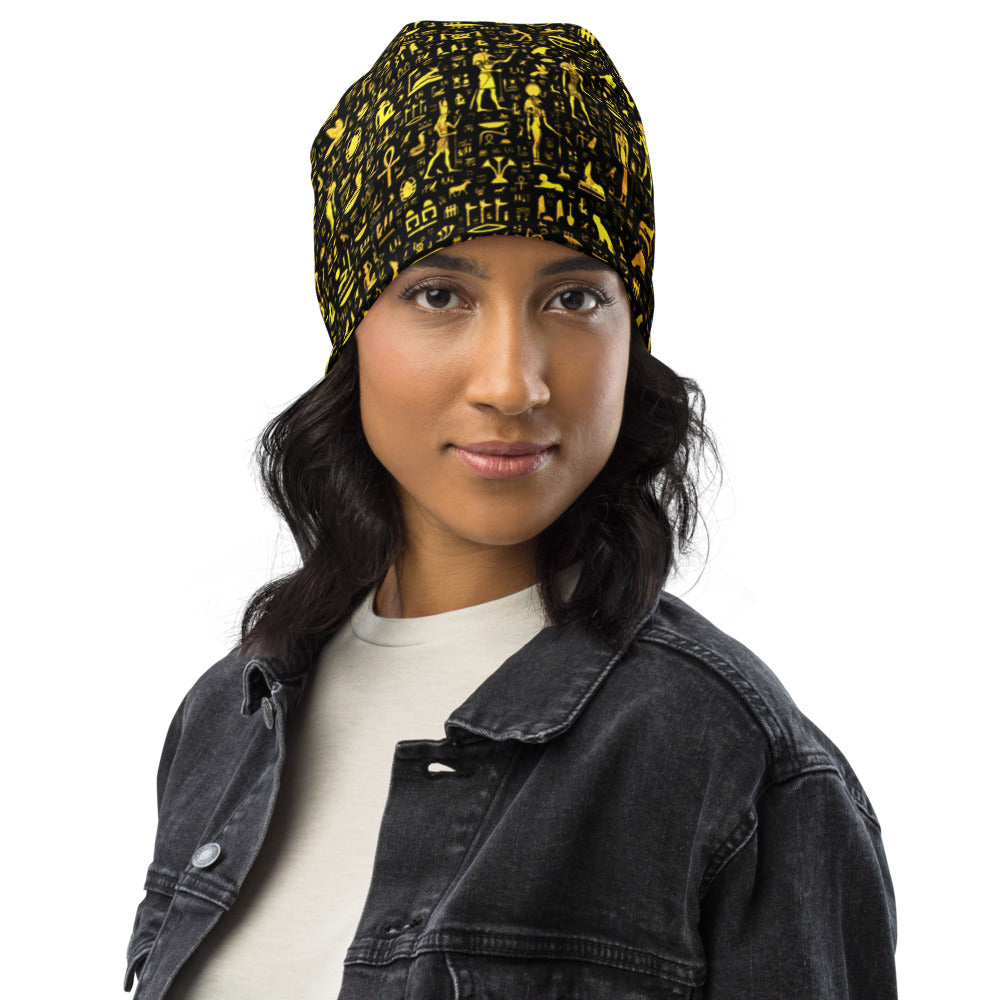 Egyptian Hieroglyphs Beanie