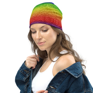 Rainbow Heather Beanie