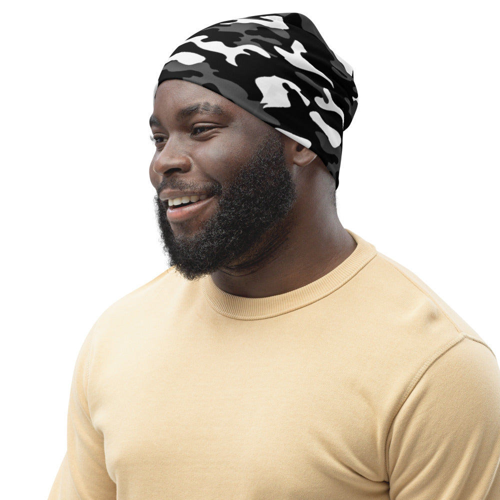 Black and White Camo Beanie