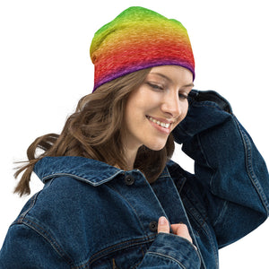 Rainbow Heather Beanie