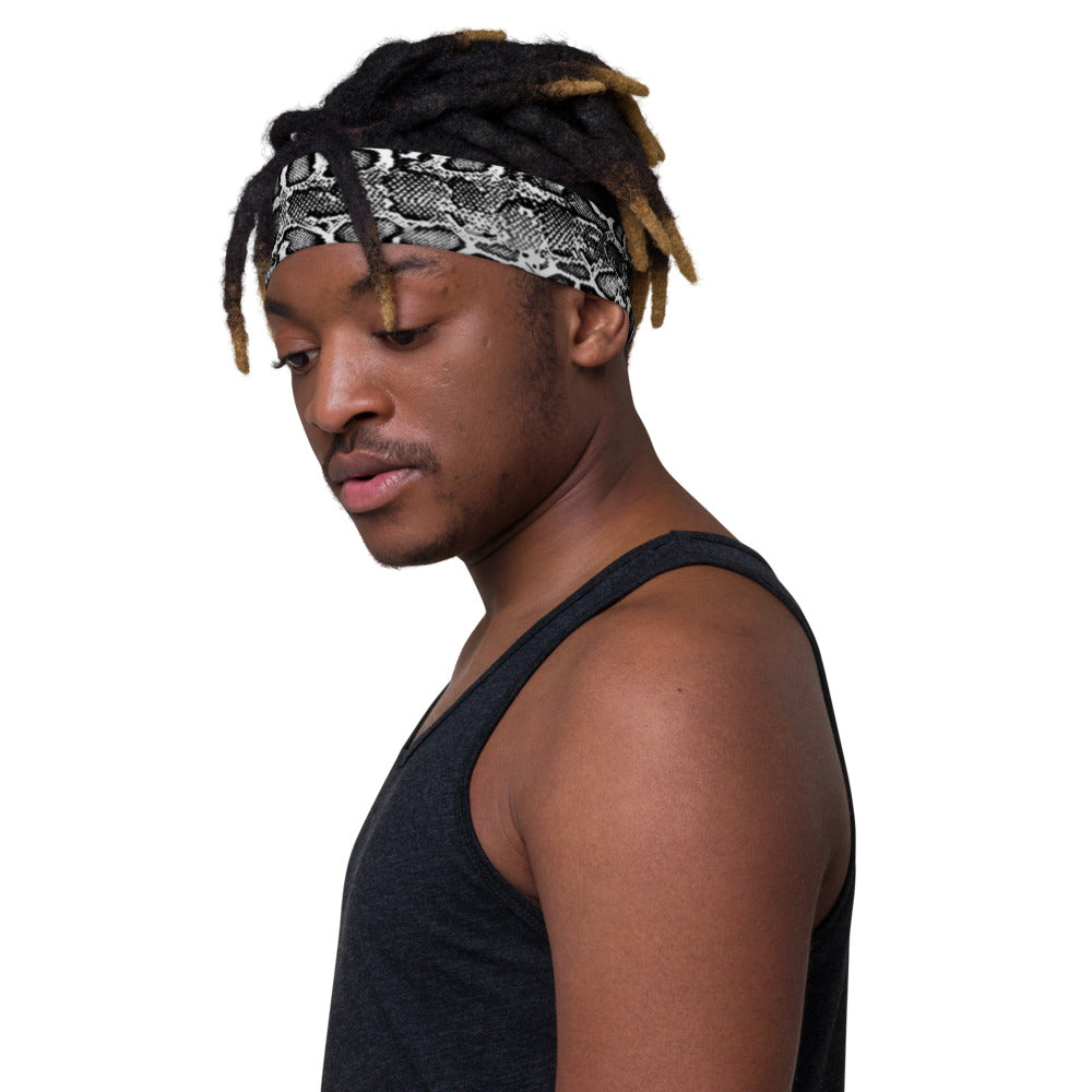 Black and White Python Print Headband