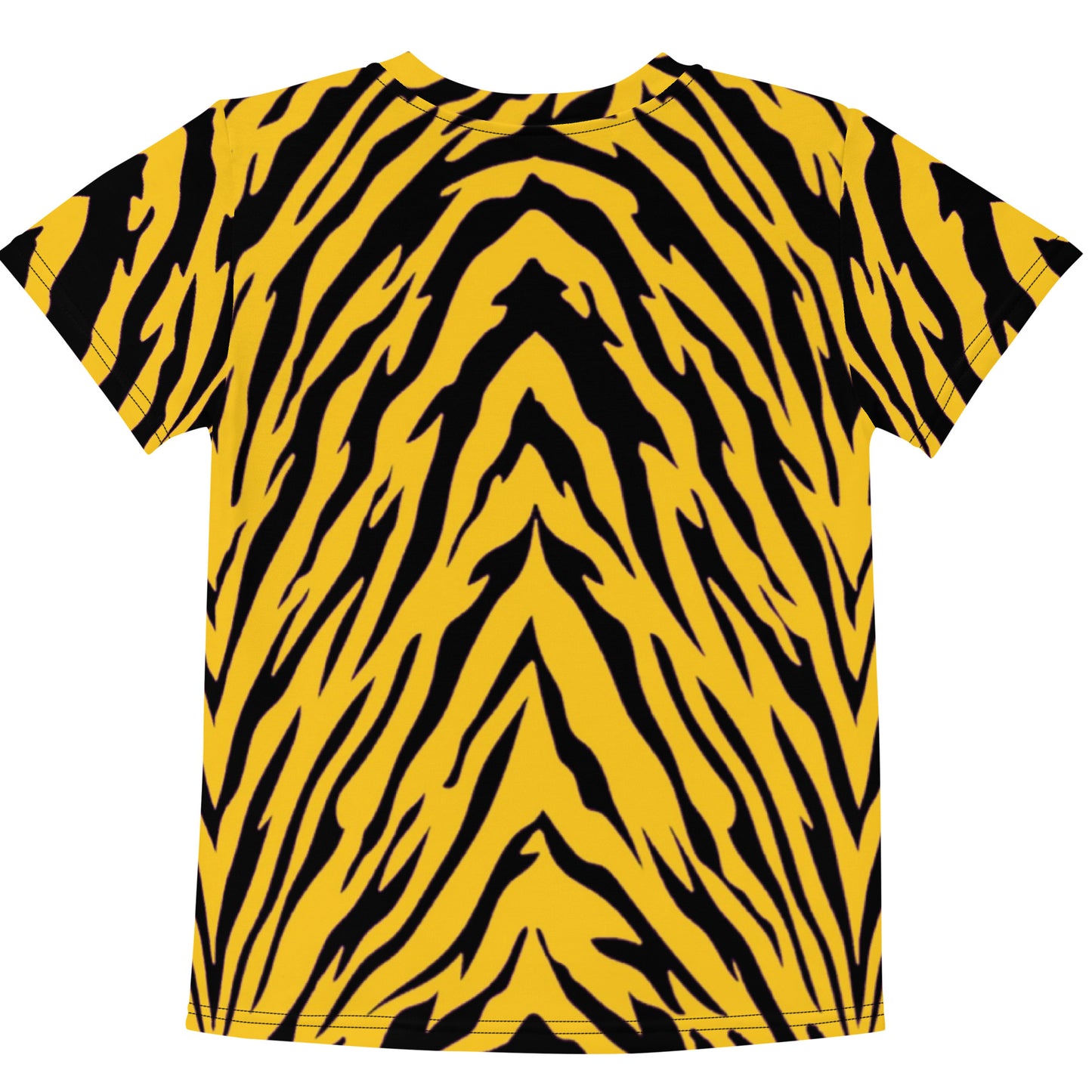 Black and Gold Tiger Stripes Kids' Crew Neck T-shirt