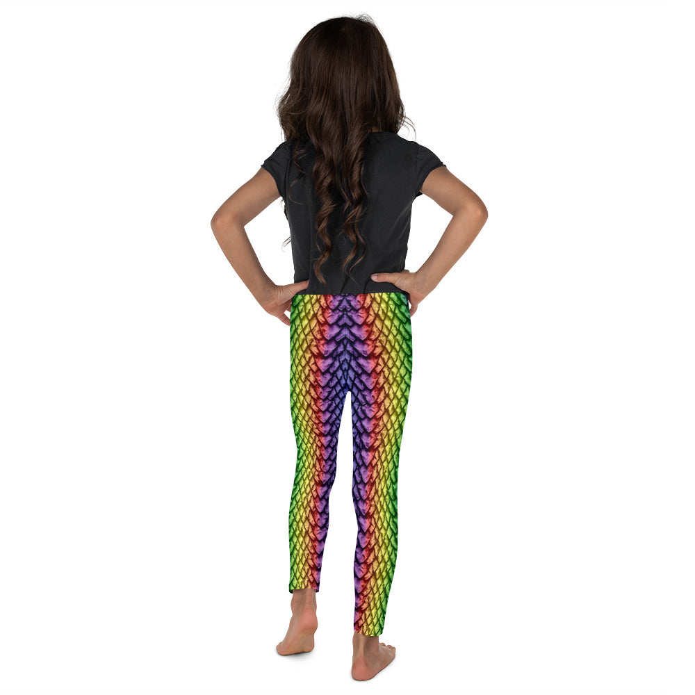 Rainbow Dragon Scale Kids' Leggings