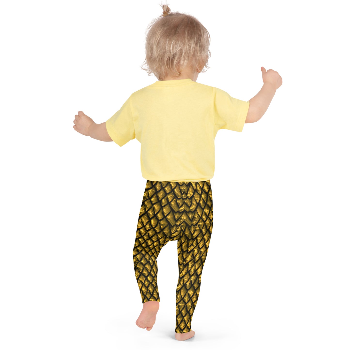 Gold Dragon Scale Kids' Leggings